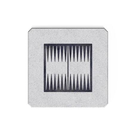 Betoninis šachmatų žaidimo stalas su keturiomis sėdimomis vietomis, šlifuotu terrazzo paviršiumi ir medinėmis sėdimomis dalimis 'Premium / 190x190xH/76cm / BS-420'