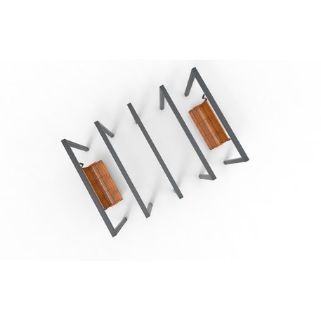 Metalinė pergolė su supynėmis iš iroko medienos 'Premium Collection / STF/27-31-01/MDL'