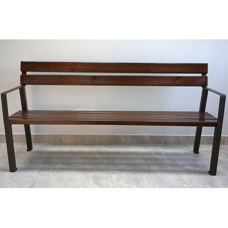 Metalinis suolas su atlošu ir medine sėdimąja dalimi 'MBG/09-Kinga / 150-180cm'