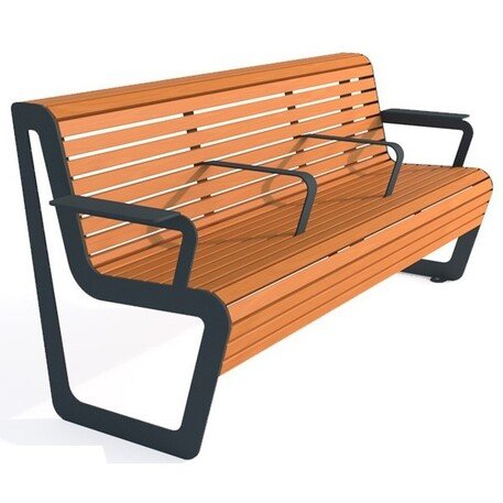 Metalinis suolas su atlošu ir medine sėdimąja dalimi 'MBG/58-Koliber / 182cm'