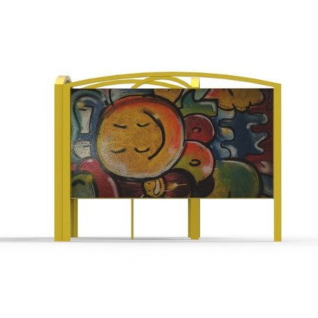 Beach outdoor changing cabin made of metal with HPL panels 'Premium Collection / STF/27-37-02/MDL'