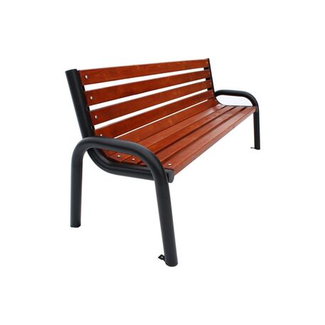 Metalinis suolas (suoliukas) su atlošu, pagamintas iš Iroko medienos 'Urbano 1326/MDL'