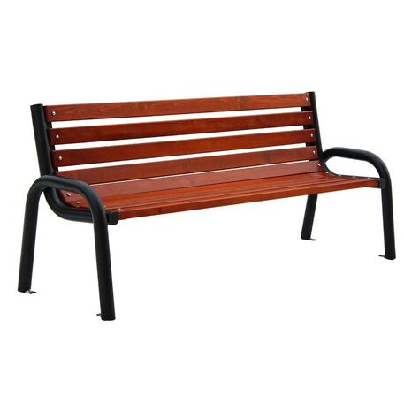 Metalinis suolas (suoliukas) su atlošu, pagamintas iš Iroko medienos 'Urbano 1326/MDL'