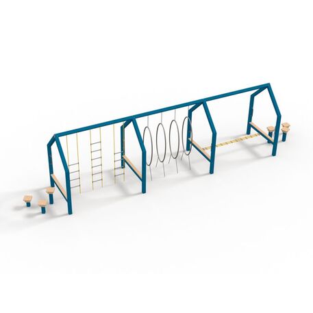 Moduliniai vaikų žaidimų aikštelių kompleksai 3–12 metų vaikams – kolekcija 'Frame / Ninja' MBG-Ninja Frame Mergelsberg 02631