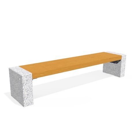 HPC Terrazzo betoninis suolas su medine sėdimąja dalimi BS-332 | Urban Premium Collection