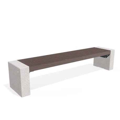 HPC Terrazzo betoninis suolas su medine sėdimąja dalimi BS-332 | Urban Premium Collection