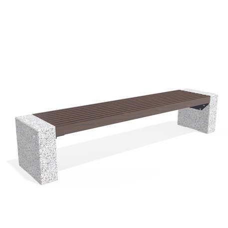 HPC Terrazzo betoninis suolas su medine sėdimąja dalimi BS-332 | Urban Premium Collection