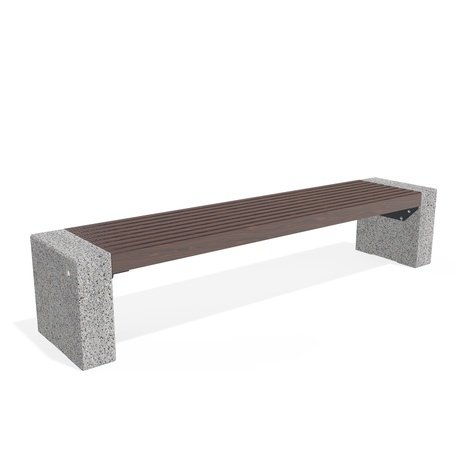 HPC Terrazzo betoninis suolas su medine sėdimąja dalimi BS-332 | Urban Premium Collection