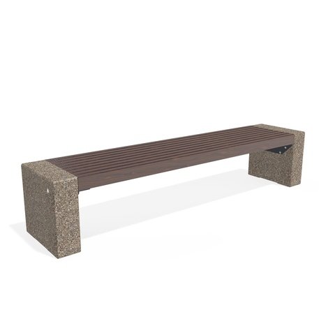 HPC Terrazzo betoninis suolas su medine sėdimąja dalimi BS-332 | Urban Premium Collection