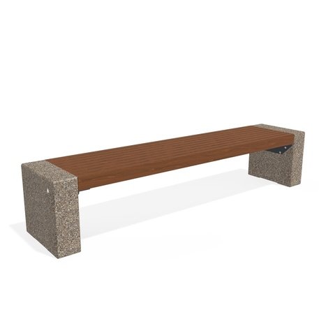 HPC Terrazzo betoninis suolas su medine sėdimąja dalimi BS-332 | Urban Premium Collection