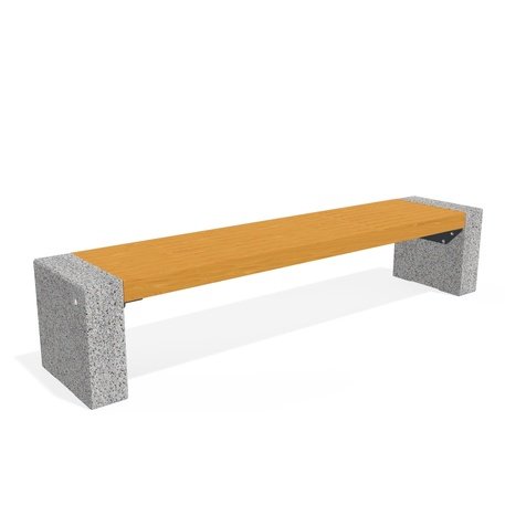 HPC Terrazzo betoninis suolas su medine sėdimąja dalimi BS-332 | Urban Premium Collection