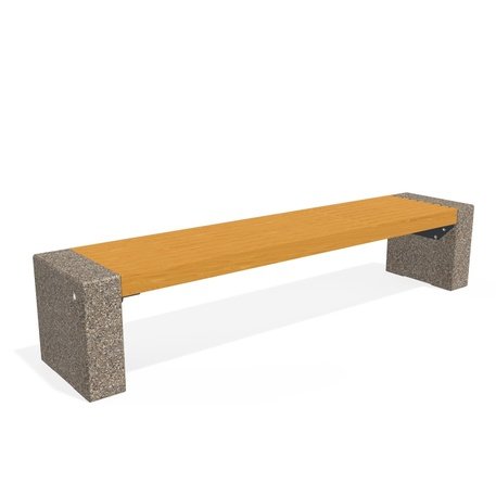 HPC Terrazzo betoninis suolas su medine sėdimąja dalimi BS-332 | Urban Premium Collection
