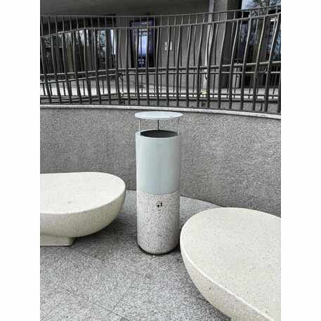 Betoninė lauko šiukšliadėžė su granito skalda 'Foxo'