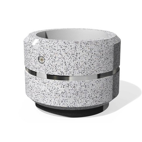 Apvalus betoninis terrazo vazonas (gėlinė) 'Premium / Ø40xH/30cm / BS-23'