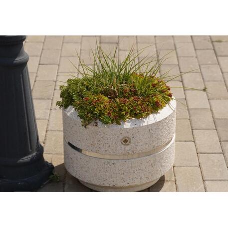 Apvalus betoninis terrazo vazonas (gėlinė) 'Premium / Ø40xH/30cm / BS-23'