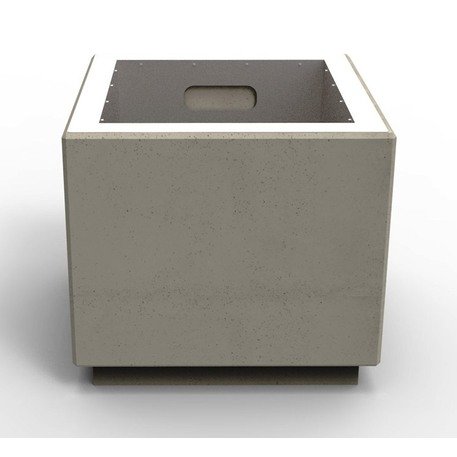 Concrete litter bin '50x50xH/45cm / 50L'