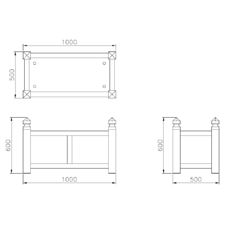 Klassikalises stiilis metallist lillepott 'Road Planter'