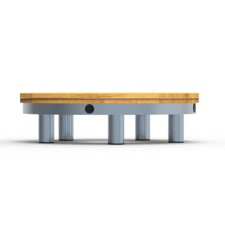Metalinis suolas (suoliukas) be atlošo, pagamintas iš Iroko medienos 'Premium Collection / STF/22-02-01_02/MDL'