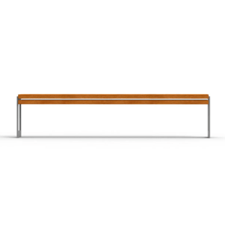 Metalinis suolas (suoliukas) be atlošo, pagamintas iš Iroko medienos 'Premium Collection / STF/20-02-37_01/MDL'