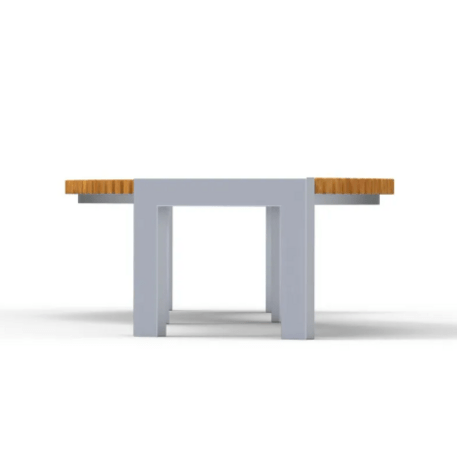 Metalinis suolas (suoliukas) be atlošo, pagamintas iš Iroko medienos 'Premium Collection / STF/20-02-15/MDL'