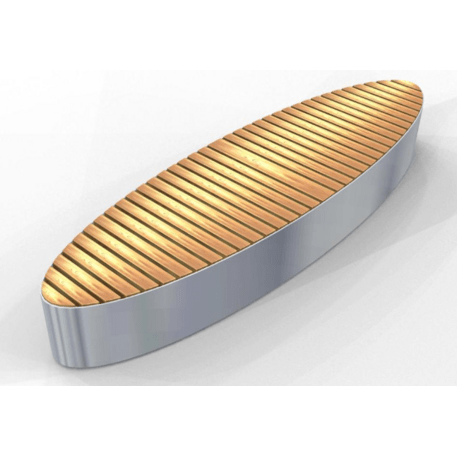 Metalinis suolas (suoliukas) be atlošo, pagamintas iš Iroko medienos 'Premium Collection / STF/18-02-82/MDL'