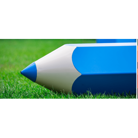 Metalinis suolas be atlošo vaikų žaidimo aikštelėms 'Pencil bench / G557'