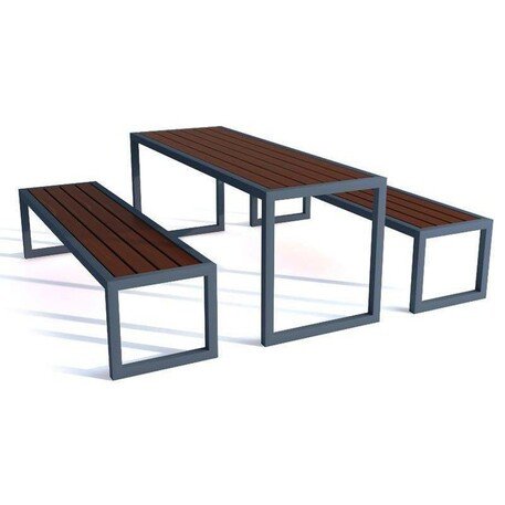 Metal bench + table 'Picnic_40'