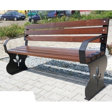 Металлическая скамейка со спинкой 'BDS_MBG/18-180cm'