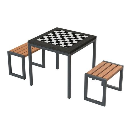 Metal chess table and chairs 2 pcs. 'BDS/SG056_9208/MDL'