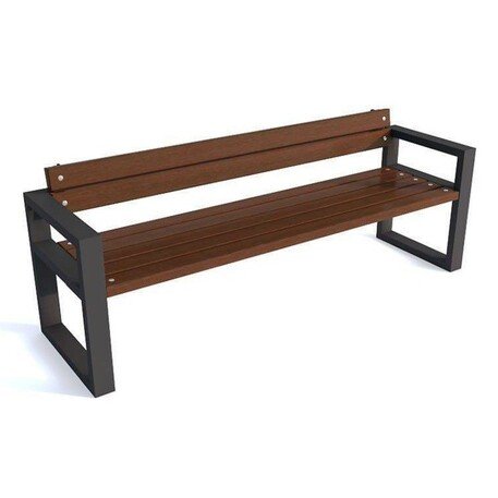 Metal bench with backrest 'BDS_MBG/45-190cm'