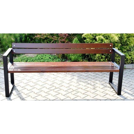 Metal bench with backrest 'BDS_MBG/45-190cm'