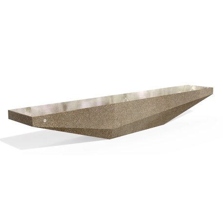 Betoninis suoliukas su natūralaus marmuro ir granito skalda (terrazzo), šlifuotu paviršiumi 'Premium / 330x50x45cm / BS-320'