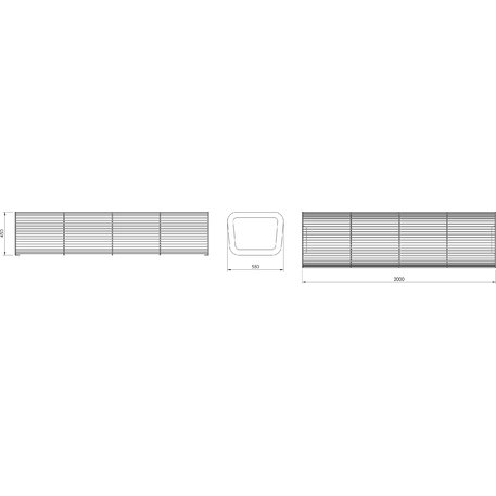 Metallbank 'BD/RALL_LRA071.00_200cm/MDL'