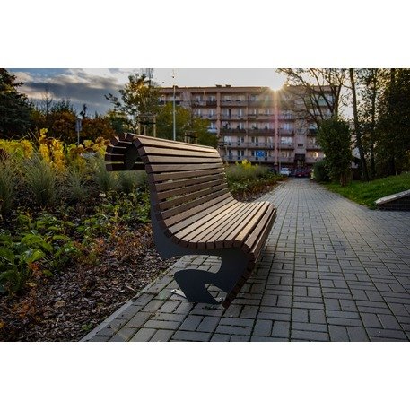 Metal bench 'BD/WAVE_LWA066.02_200cm/MDL'