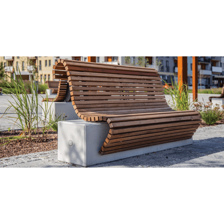 Metal bench 'BD/WAVE_LWA066.02_200cm/MDL'