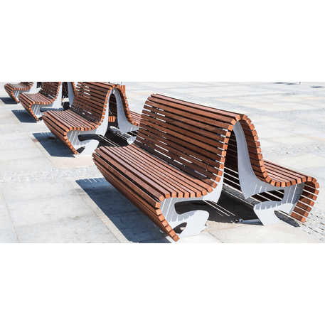 Metal bench 'BD/WAVE_LWA066.02_200cm/MDL'