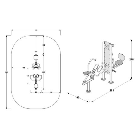 Outdoor fitness and gym equipment 'MBG_18/OFC-3'