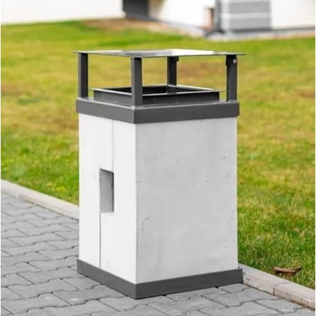 Concrete litter bin '38x38xH/87cm / 40L'