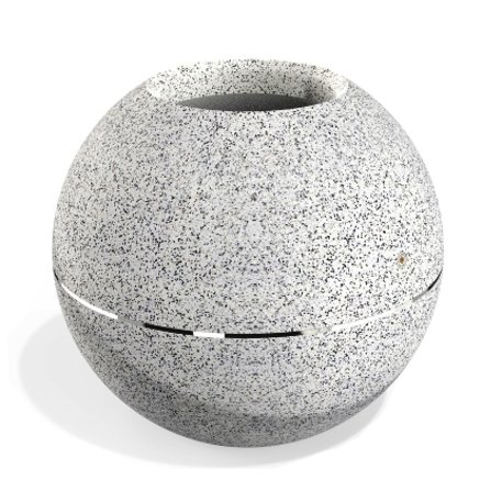 Apvalus betoninis vazonas – gėlinė, padengta smulkia granito skaldele 'Premium / Ø92xH/81cm / BS-362'