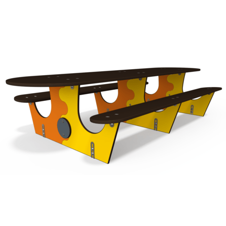 Žaidimų stalas su suolais vaikų aikštelėms 'MO_TA-5001-12'