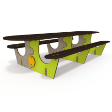 Žaidimų stalas su suolais vaikų aikštelėms 'MO_TA-5001-12'