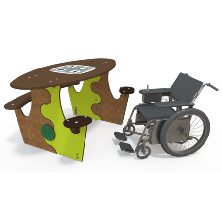 Žaidimų stalas su suolais vaikų aikštelėms 'MO_TA-7011-15'