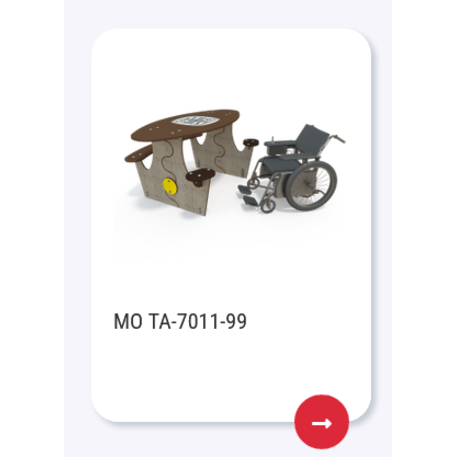 Žaidimų stalas su suolais vaikų aikštelėms 'MO_TA-7011-15'