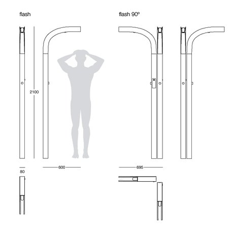 Paplūdimio dušas 'Beach Shower H/2100mm'