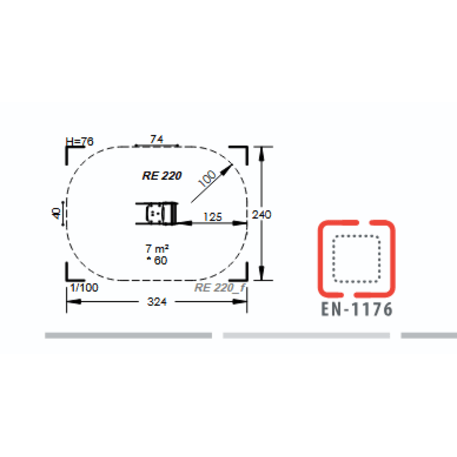 Spyruokliukas vaikų žaidimų aikštelėms 'MBG-1011/RE 220-02'