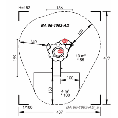 Vaikų žaidimų aikštelių įranga Baby linija – mažiesiems 'MBG-2024_BA 06-1003-AD01'