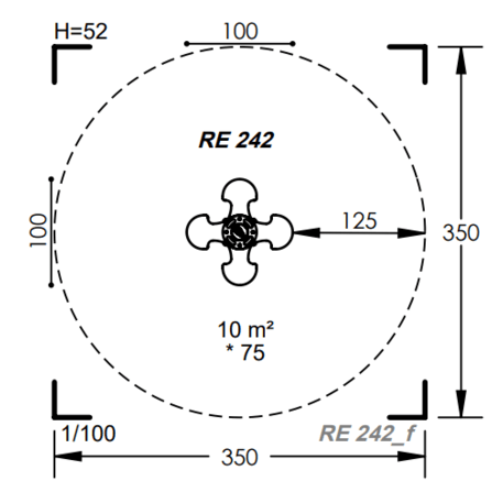 Spyruokliukas vaikų žaidimų aikštelėms 'MBG-1031_RE 242-89'