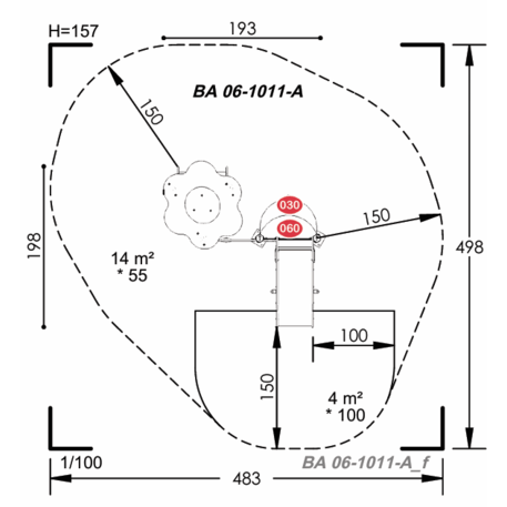 Vaikų žaidimų aikštelių įranga Baby linija – mažiesiems 'MBG-2039_BA 06-1010-A05'