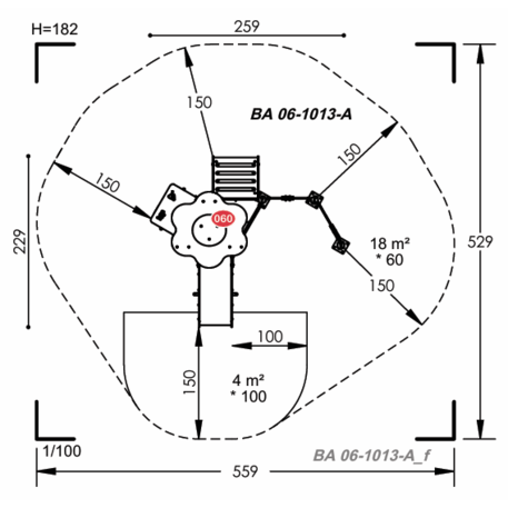 Vaikų žaidimų aikštelių įranga Baby linija – mažiesiems 'MBG-2045_BA 06-1012-T02'