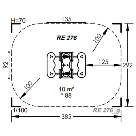 Spyruokliukas vaikų žaidimų aikštelėms 'MBG-1062_RE 276-95'